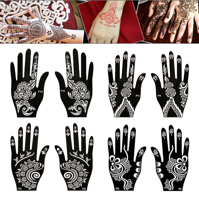 Indian Wedding Supply - 2 pçs modelos de estênceis de
