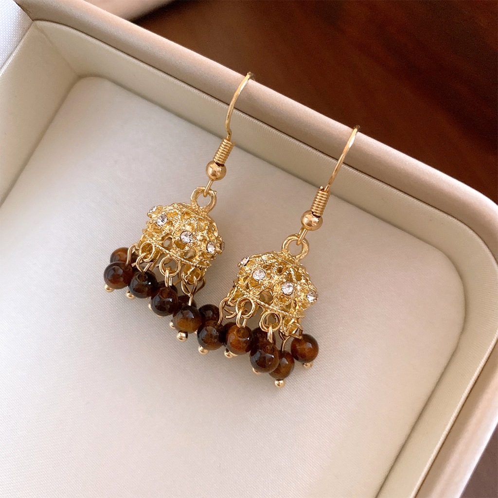 Indian Wedding Supply - Brincos Boho Jhumka em Formato de