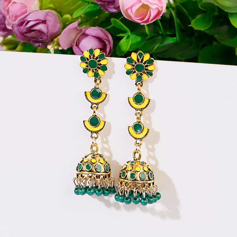 Brincos Jhumka longos étnicos  - Indian Wedding Supply avaliação e preço