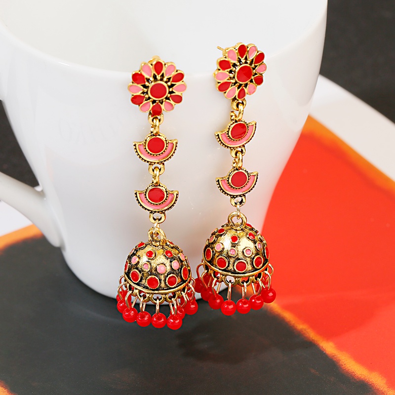Brincos Jhumka longos étnicos  - Indian Wedding Supply avaliação e preço