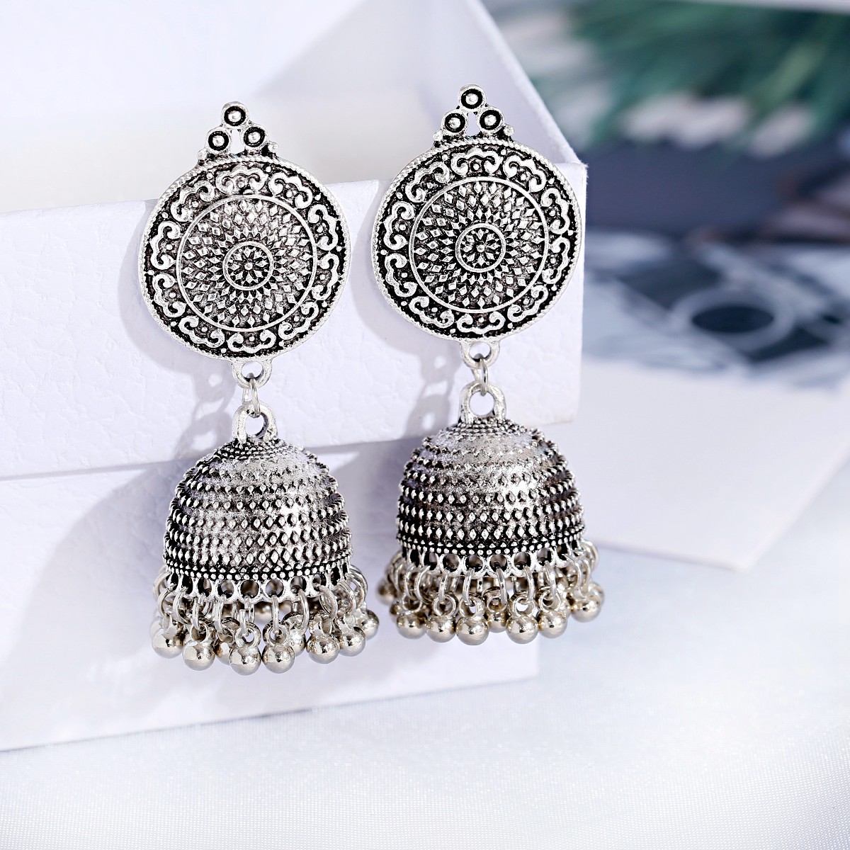 Vintage étnico ouro cor Jhumka - Indian Wedding Supply avaliação e preço