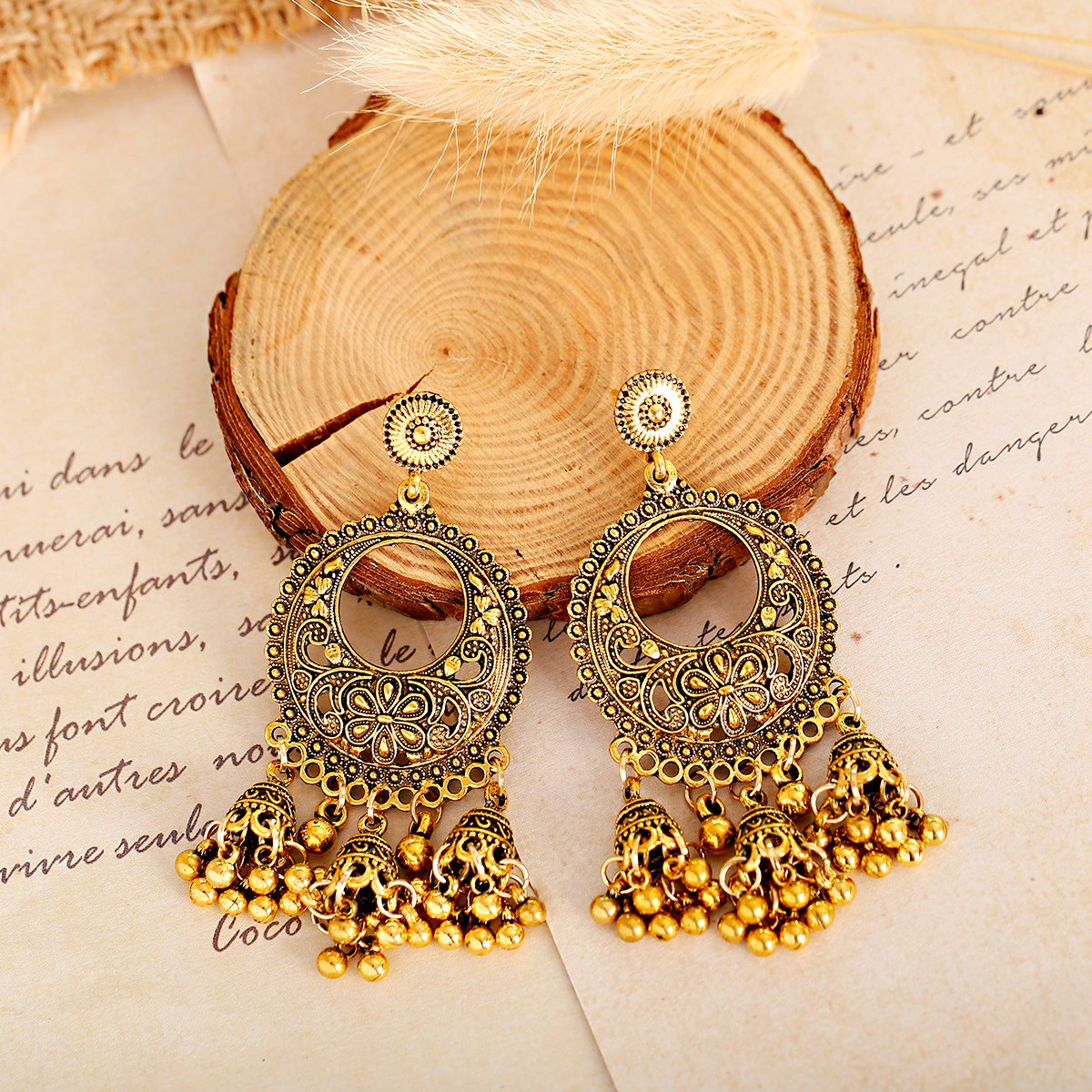 Brincos Jhumka Indianos Étnico - Indian Wedding Supply avaliação e preço